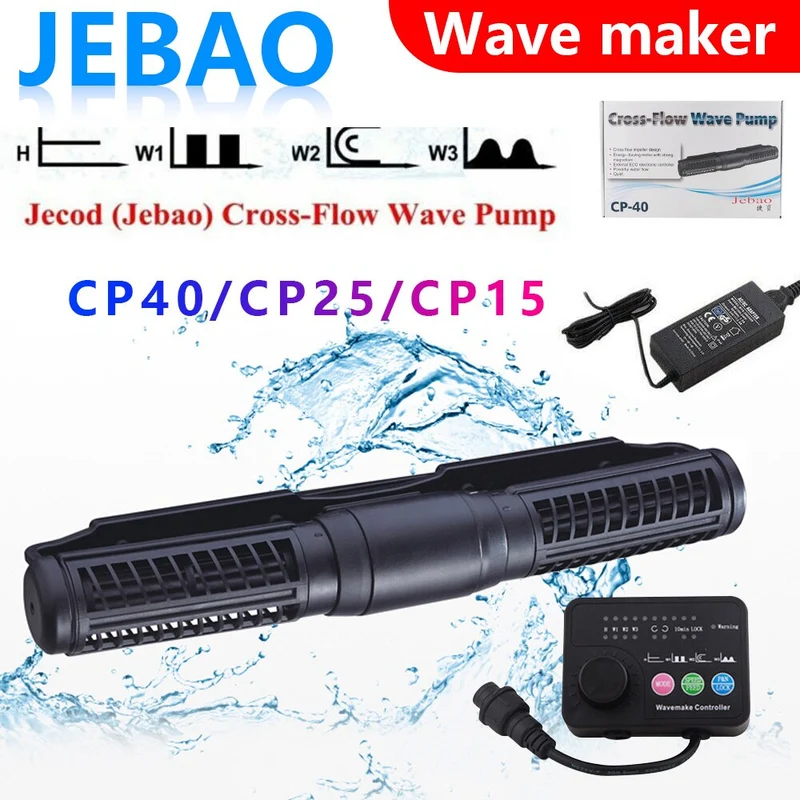 Liquidation Jebao Wave Maker Pompe à débit d'aquarium CP-15 25 40 Pompe à flux croisé Circulation silencieuse Aquarium Reef Wave Maker