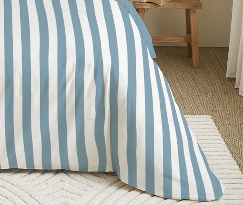 Pack 6 pièces Housse de couette Imprimé 240 x 260 cm - Drap housse 180 x 200 cm - 100% Coton 57 Fils