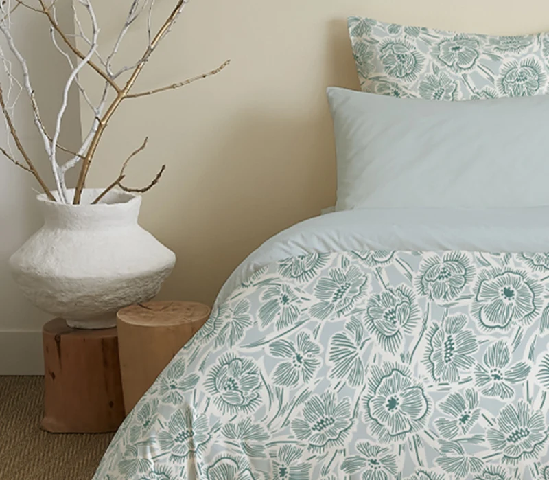 Pack 6 pièces Housse de couette Imprimé 220 x 240 cm - Drap housse 160 x 200 cm - 100% Coton 57 Fils