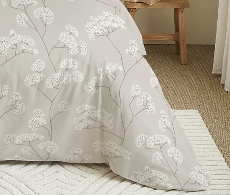 Pack 6 pièces Housse de couette Imprimé 220 x 240 cm - Drap housse 140 x 190 cm - 100% Coton 57 Fils
