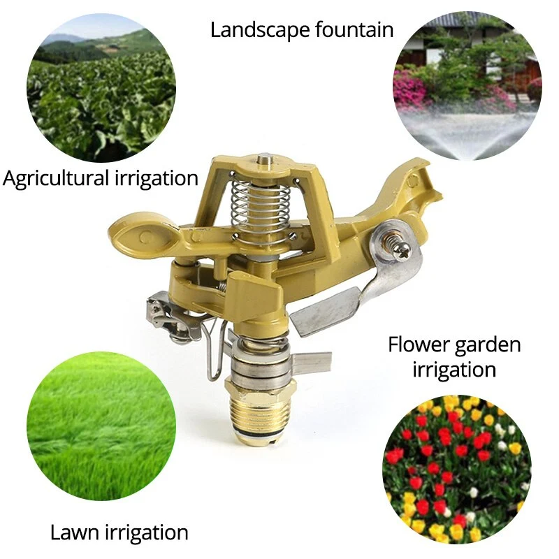 Pulvérisateur d'irrigation rotatif à 360 degrés arroseur jardin pelouse arroseur d'eau Irrigation 1/2 pouce 3/4 pouce filetage mâle buse de pulvérisateur
