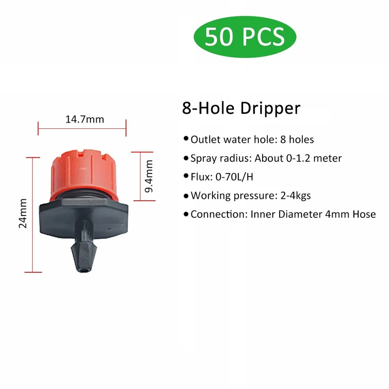Pulvérisateurs automatiques d'arrosage goutte à goutte arroseur d'irrigation réglable Micro buse de pulvérisation tuyau té outils de jardinage pour serres