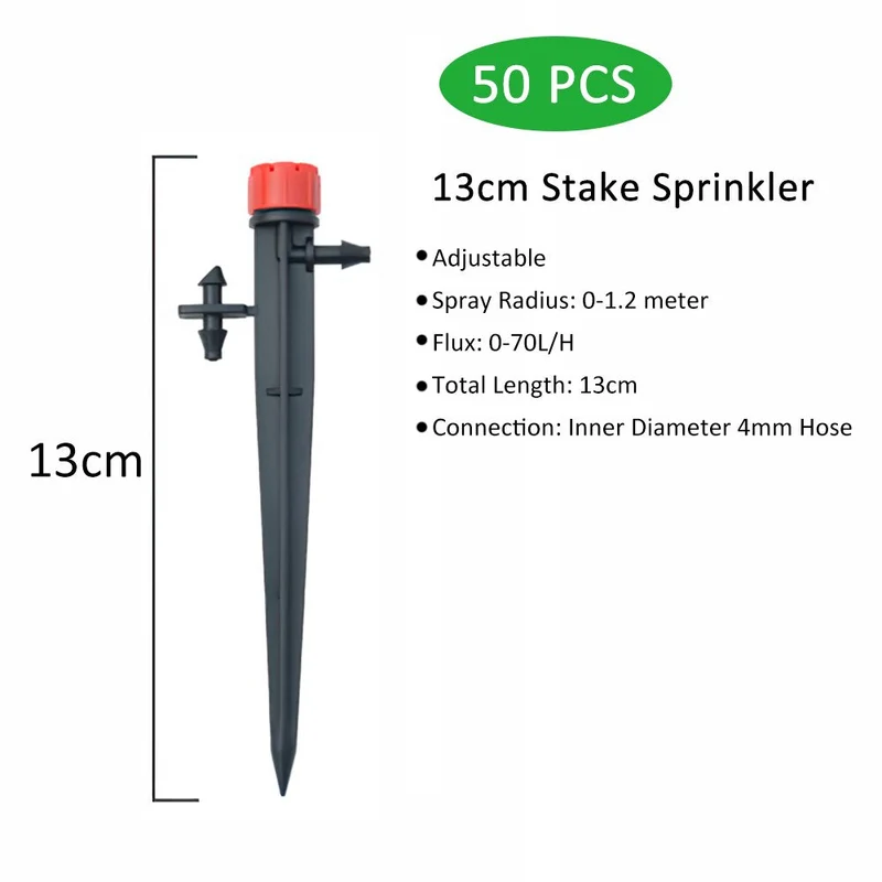 Pulvérisateurs automatiques d'arrosage goutte à goutte arroseur d'irrigation réglable Micro buse de pulvérisation tuyau té outils de jardinage pour serres