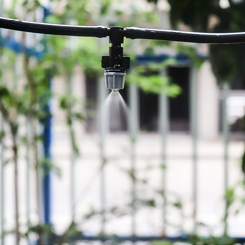 Pulvérisateurs automatiques d'arrosage goutte à goutte arroseur d'irrigation réglable Micro buse de pulvérisation tuyau té outils de jardinage pour serres