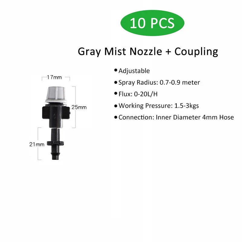 Pulvérisateurs automatiques d'arrosage goutte à goutte arroseur d'irrigation réglable Micro buse de pulvérisation tuyau té outils de jardinage pour serres