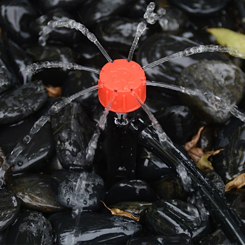 Pulvérisateurs automatiques d'arrosage goutte à goutte arroseur d'irrigation réglable Micro buse de pulvérisation tuyau té outils de jardinage pour serres