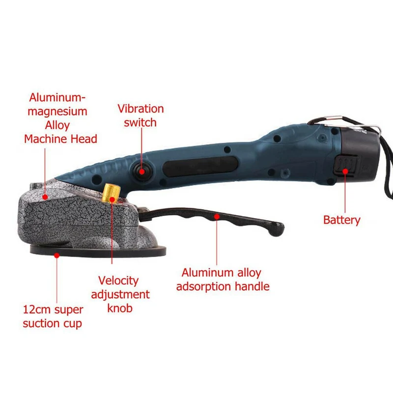 Vibromasseur de carrelage portable ventouse carrelage pose machine réglable automatique vibrateur de sol outil de nivellement avec batterie