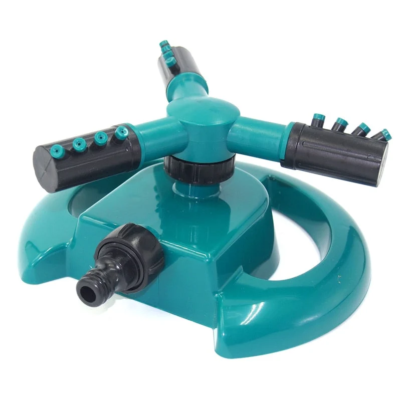 Pulvérisateur de jardin Arrosage automatique Irrigation 360 degrés Rotation des plantes de pelouse Dispositifs d'arrosage Buses à 3 bras Outils de jardinage