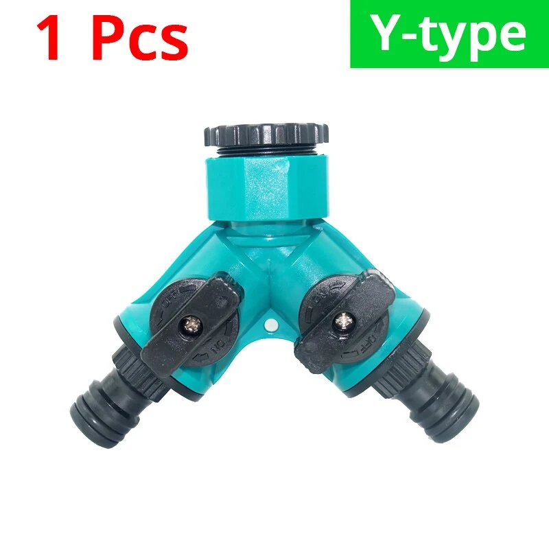 Connecteurs de robinet de type Y avec adaptateur rapide 1/2 et 3/4 pouces séparateur de tuyau d'arrosage d'entrée d'eau distributeur de connecteur d'arrosage de type Y