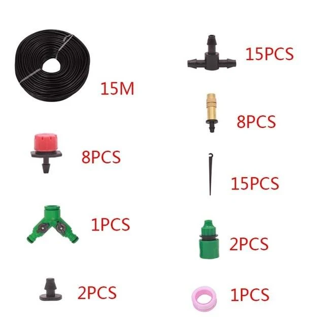 5M / 25M / 30M Garden Système d'irrigation par égouttement automatique Ensemble d'irrigation de jardin Kit d'arrosage réglable pour arrosage Ensemble d'irrigation pour arrosage