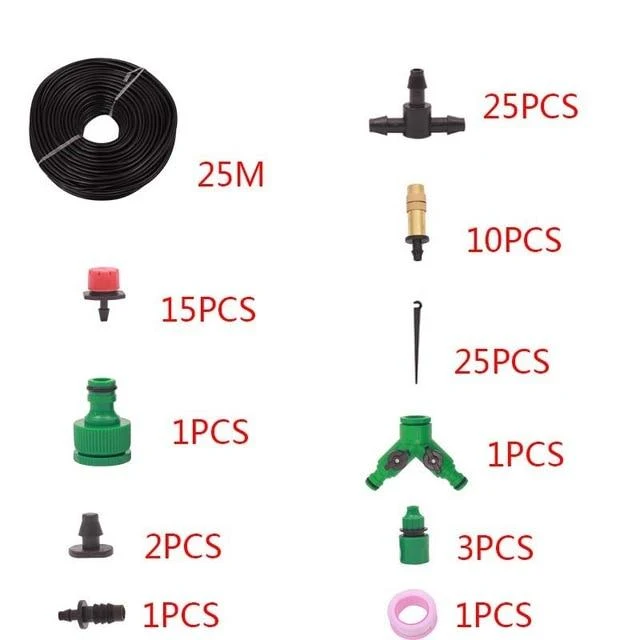 5M / 25M / 30M Garden Système d'irrigation par égouttement automatique Ensemble d'irrigation de jardin Kit d'arrosage réglable pour arrosage Ensemble d'irrigation pour arrosage