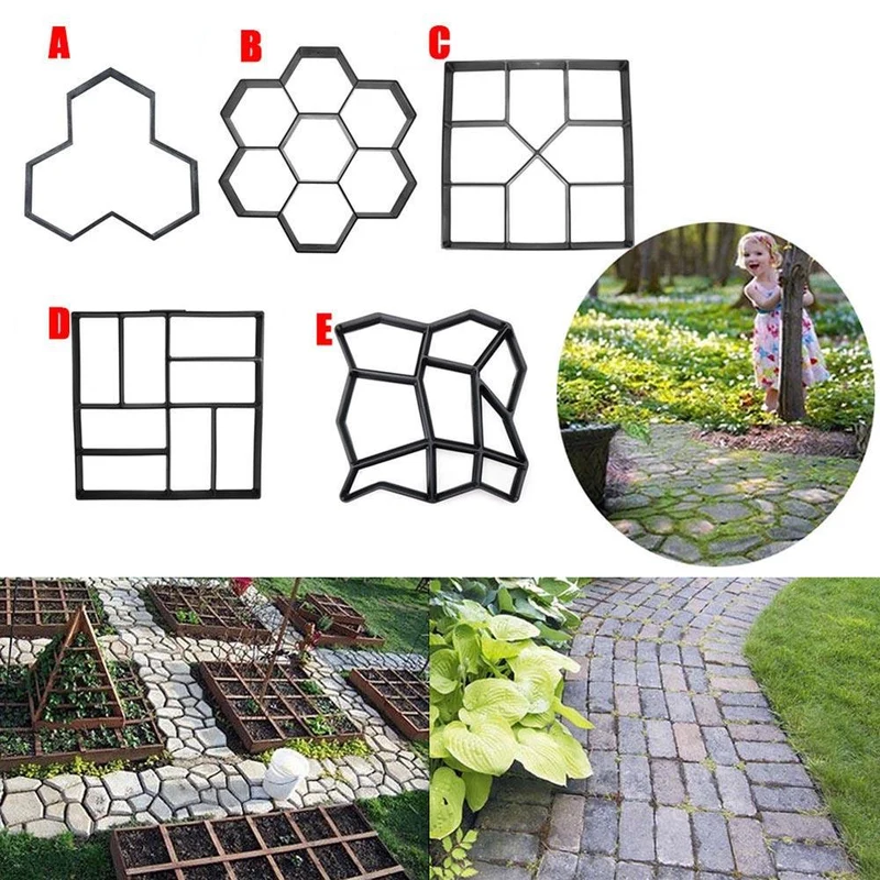 Jardin Bricolage En Plastique Chemin Maker Pavement Modèle Béton Stepping Stone Ciment Moule Brique Meilleur Prix