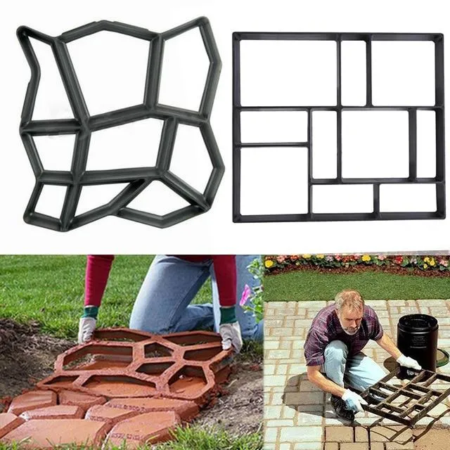 Bricolage En Plastique Chemin Maker Moule Pavage Manuel Ciment Brique Moules Jardin Pierre Route Béton Moules Trottoir Pour Jardin Maison