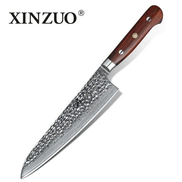 XINZUO 8.5 pouces Couteaux de chef High Carbon VG10 Japonais 67 couches Damas