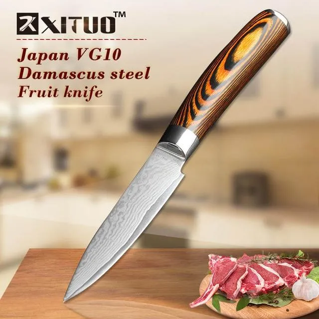 XITUO 5.5 "pouces damas couteaux à désosser utilitaire japonais vg10 acier damas