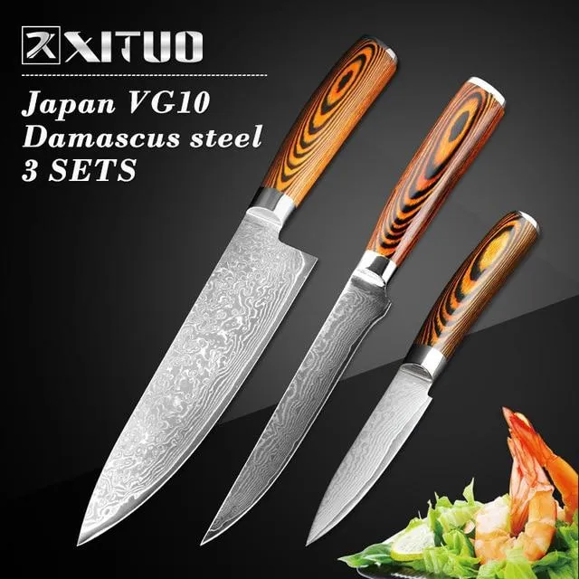 XITUO 5.5 "pouces damas couteaux à désosser utilitaire japonais vg10 acier damas
