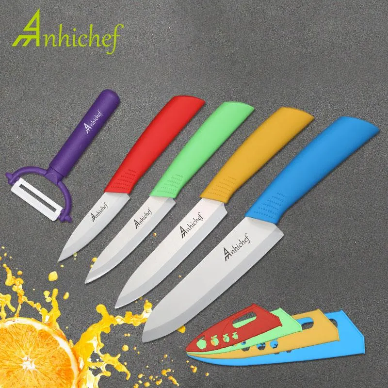 Couteaux de cuisine Couteaux en céramique cuisiner 3 "Éplucher 4" Utilitaire 5 "Trancher 6" Couteau de chef Outils de cuisine Lame Couteaux à légumes