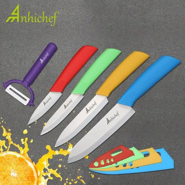 Couteaux de cuisine Couteaux en céramique cuisiner 3 "Éplucher 4" Utilitaire 5 "Trancher 6" Couteau de chef Outils de cuisine Lame Couteaux à légumes