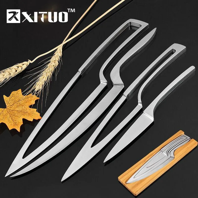 XITUO Couteau de cuisine 4pcs set Multi Cooking Tool en acier inoxydable Durable chef