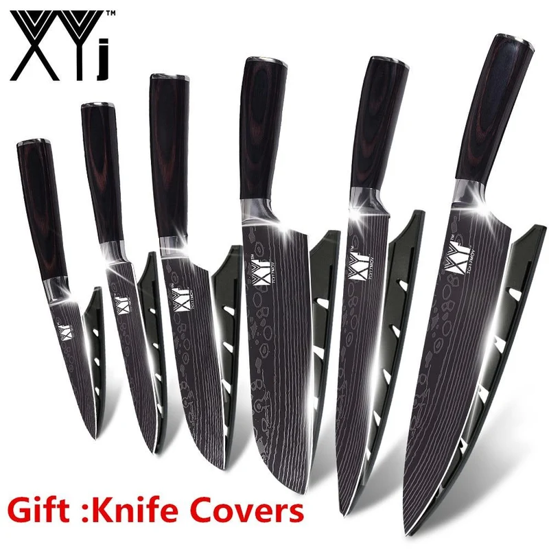 XYj 7Cr17 Couteau de cuisine en acier inoxydable Coutellerie Cuisine Outils de cuisine