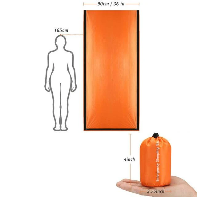 Saco de dormir de émergencia para externales, térmico, resistente al agua,