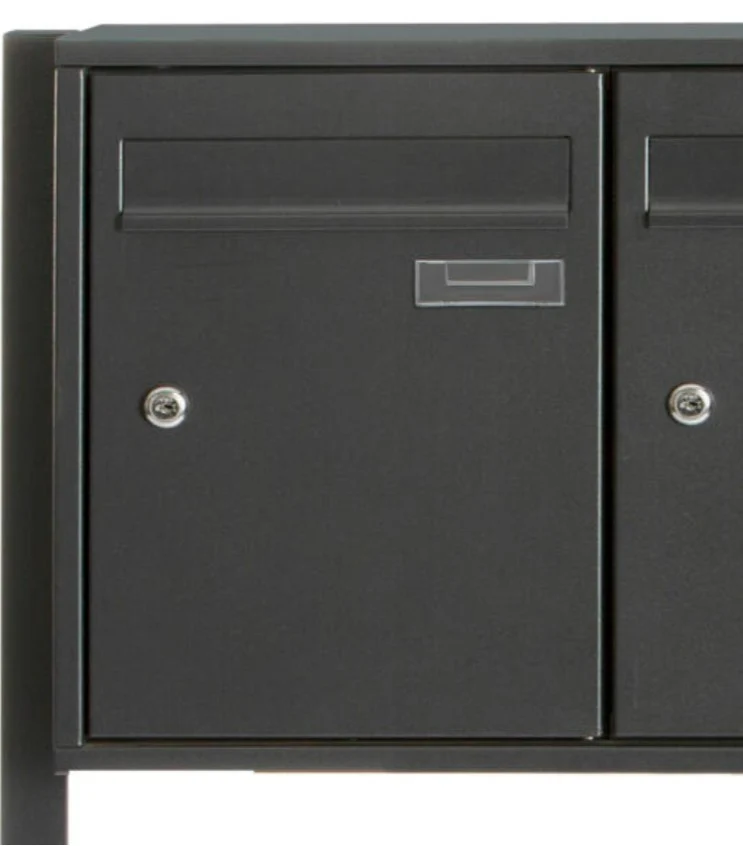 Boîte aux lettres 3 compartiments sur pieds - Anthracite
