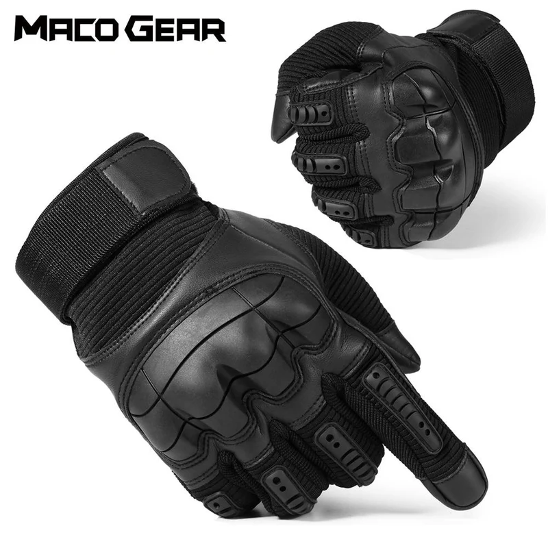 Écran tactile dur Knuckle tactique gants PU cuir armée militaire combat