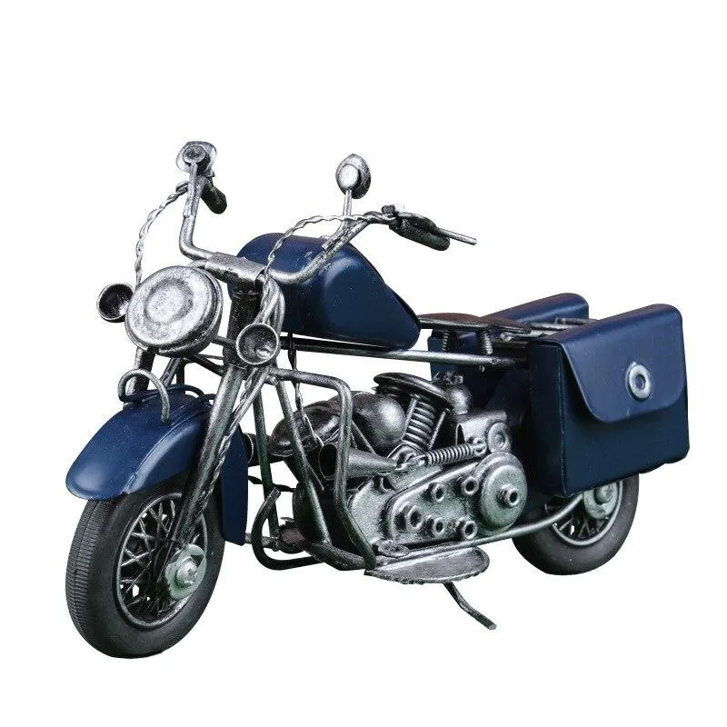 Vantage technique moto Exploiture modèle décor à la maison métal artisanat Figurines gothique véhicule briques de construction bloc ensemble jouet cadeau