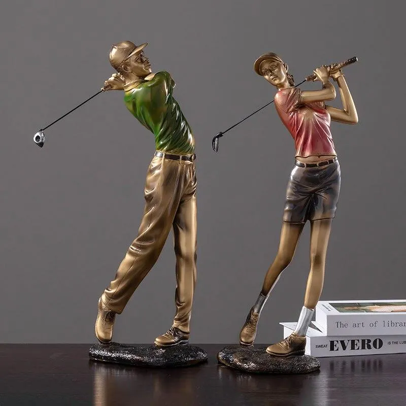 Style européen Golf Sculpture Personnage Salon Meuble TV Armoire À Vin Décoration Ornement Décor À La Maison Bureau Décor Figurine