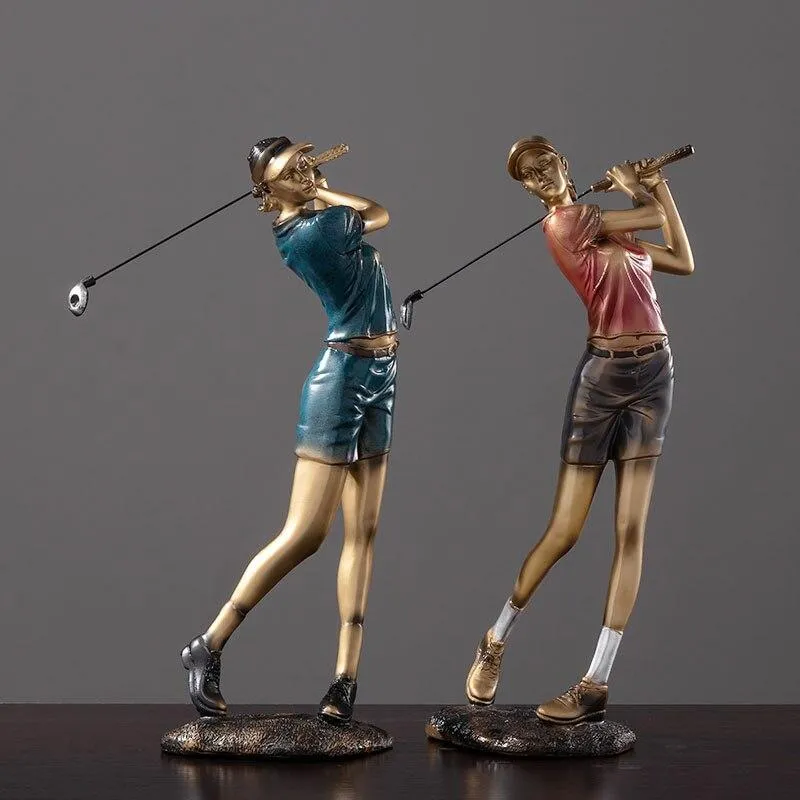 Style européen Golf Sculpture Personnage Salon Meuble TV Armoire À Vin Décoration Ornement Décor À La Maison Bureau Décor Figurine