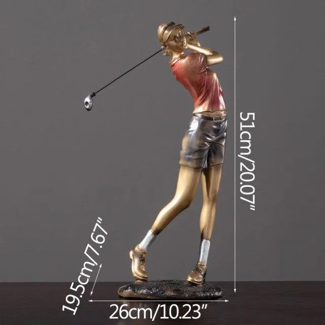 Style européen Golf Sculpture Personnage Salon Meuble TV Armoire À Vin Décoration Ornement Décor À La Maison Bureau Décor Figurine