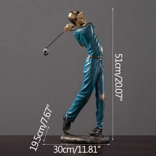 Style européen Golf Sculpture Personnage Salon Meuble TV Armoire À Vin Décoration Ornement Décor À La Maison Bureau Décor Figurine