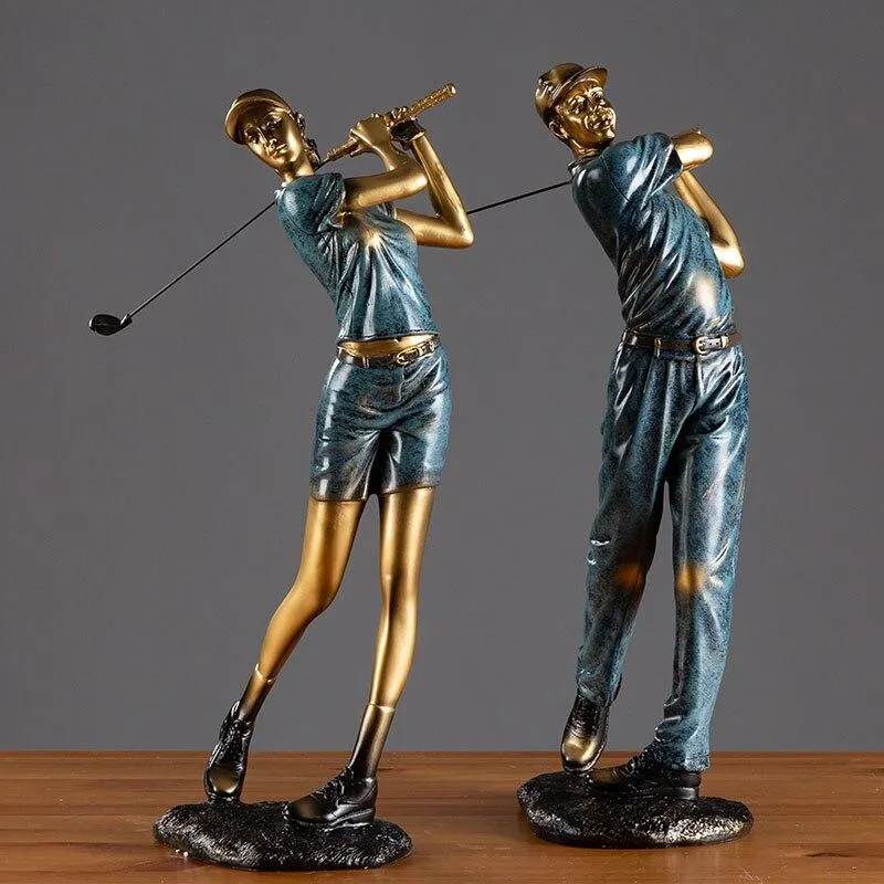 Style européen Golf Sculpture Personnage Salon Meuble TV Armoire À Vin Décoration Ornement Décor À La Maison Bureau Décor Figurine