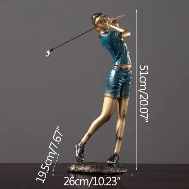 Style européen Golf Sculpture Personnage Salon Meuble TV Armoire À Vin Décoration Ornement Décor À La Maison Bureau Décor Figurine