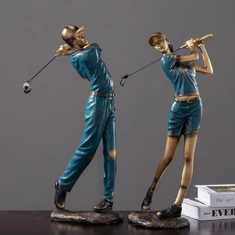 Style européen Golf Sculpture Personnage Salon Meuble TV Armoire À Vin Décoration Ornement Décor À La Maison Bureau Décor Figurine