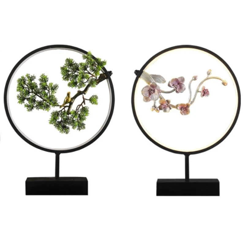 Style chinois accueille pin résine artisanat ornements décoration de la maison accessoires Feng Shui porche ornements photographie accessoires