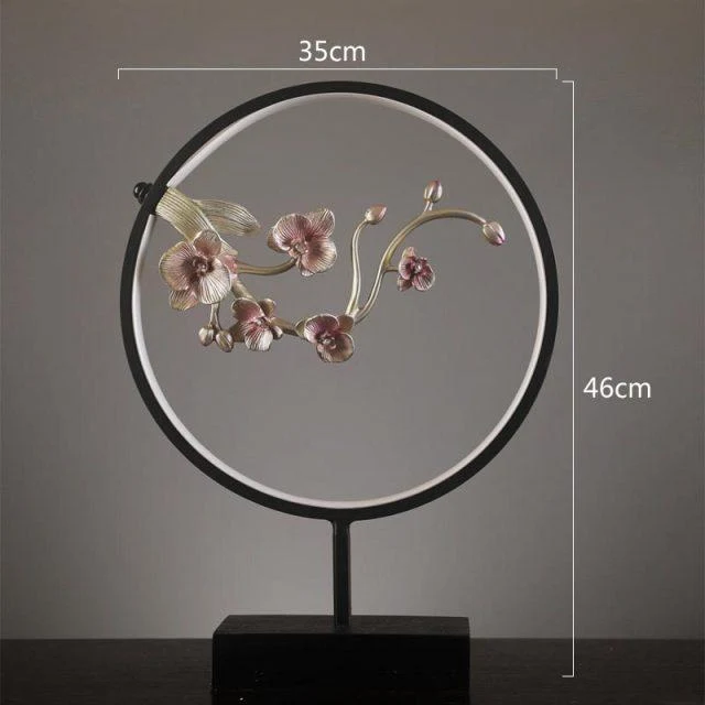 Style chinois accueille pin résine artisanat ornements décoration de la maison accessoires Feng Shui porche ornements photographie accessoires