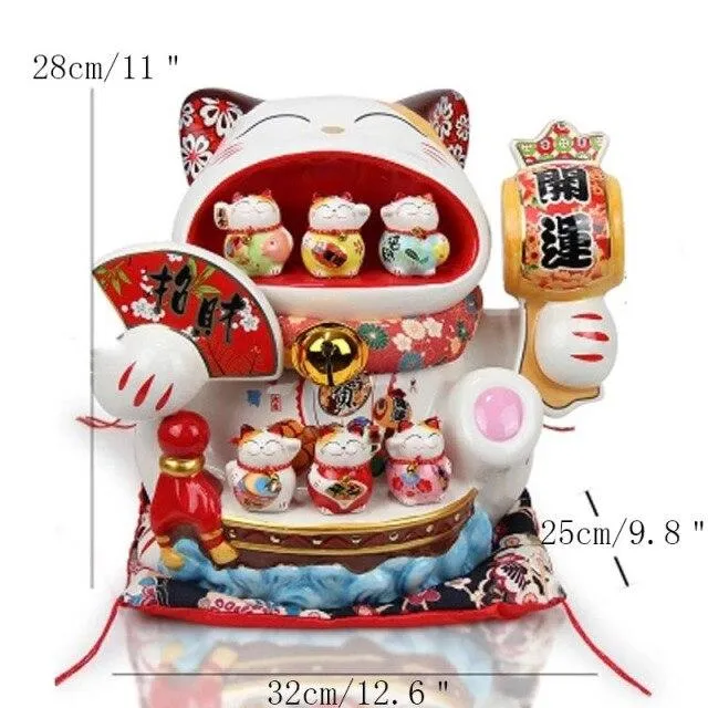 Tirelire surdimensionnée porte-bonheur ouverture Feng Shui ornements décor à la maison accessoires affaires artisanat trésor bol Figurine Statues