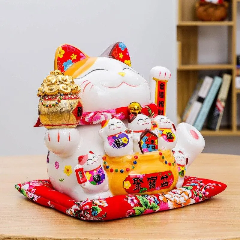 Tirelire surdimensionnée porte-bonheur ouverture Feng Shui ornements décor à la maison accessoires affaires artisanat trésor bol Figurine Statues