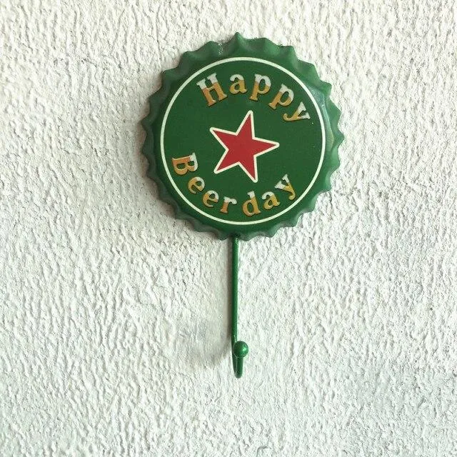 Métal Décoration Bière Cap Crochet Rétro Pendentif Créatif Bière Cap Modélisation Tenture Murale Décor Vêtements Boutique Dressing Manteau Crochet