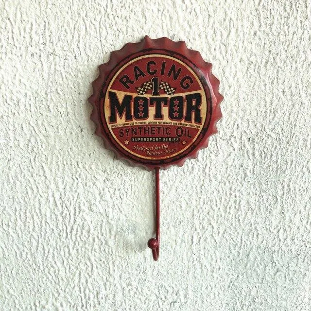 Métal Décoration Bière Cap Crochet Rétro Pendentif Créatif Bière Cap Modélisation Tenture Murale Décor Vêtements Boutique Dressing Manteau Crochet