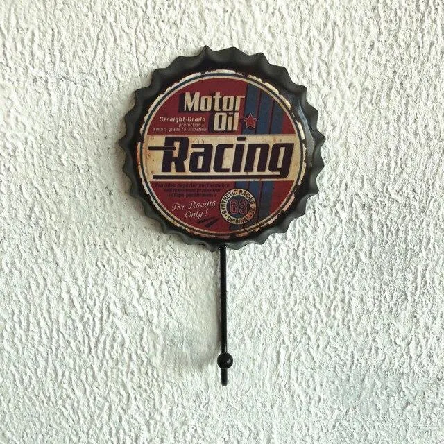 Métal Décoration Bière Cap Crochet Rétro Pendentif Créatif Bière Cap Modélisation Tenture Murale Décor Vêtements Boutique Dressing Manteau Crochet