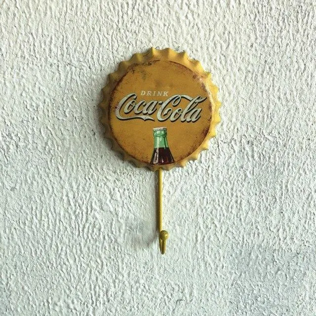 Métal Décoration Bière Cap Crochet Rétro Pendentif Créatif Bière Cap Modélisation Tenture Murale Décor Vêtements Boutique Dressing Manteau Crochet