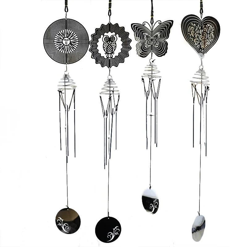 Capteur de rêves carillon éolien rotatif personnalité créative carillon éolien en métal chambre décoration pendentif Style scandinave carillon éolien