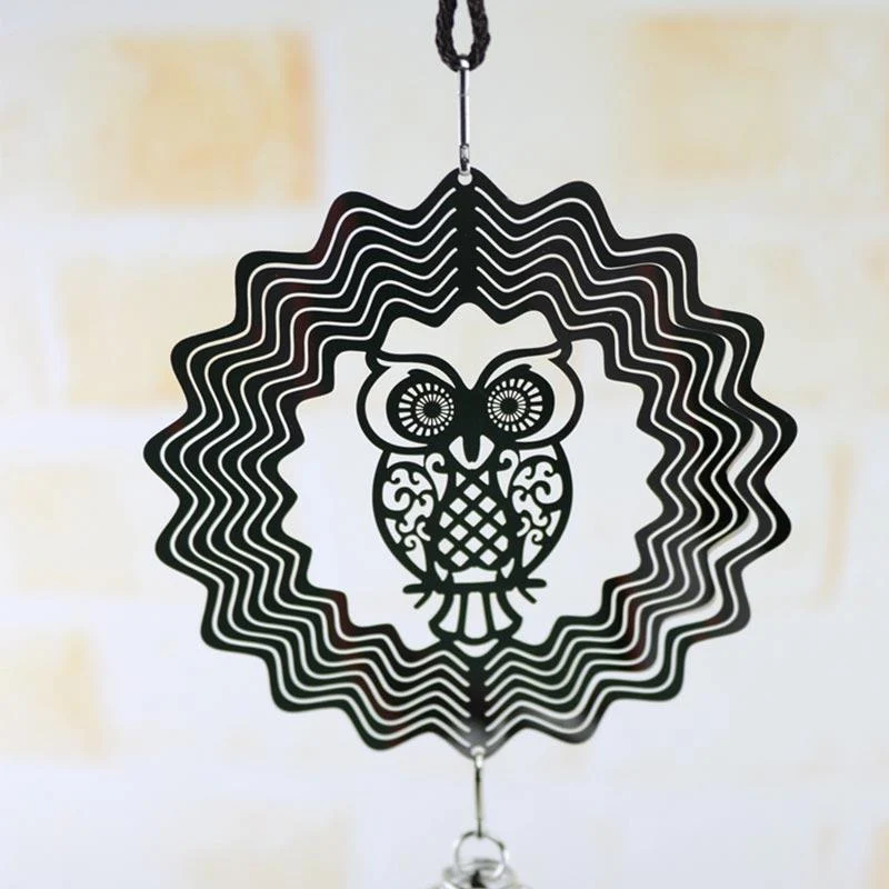 Capteur de rêves carillon éolien rotatif personnalité créative carillon éolien en métal chambre décoration pendentif Style scandinave carillon éolien