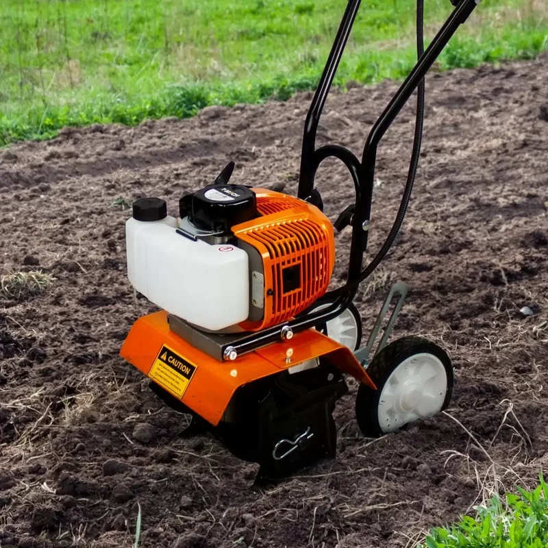 Mini Motoculteur Moteur Essence à 2 Temps de 52cc, d’une Puissance de 3HP 1,65kW