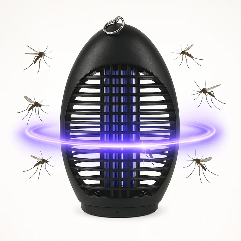 Lampe anti-moustiques 4 LED UV électrique et silencieuse pour intérieur avec portée de 40 m²