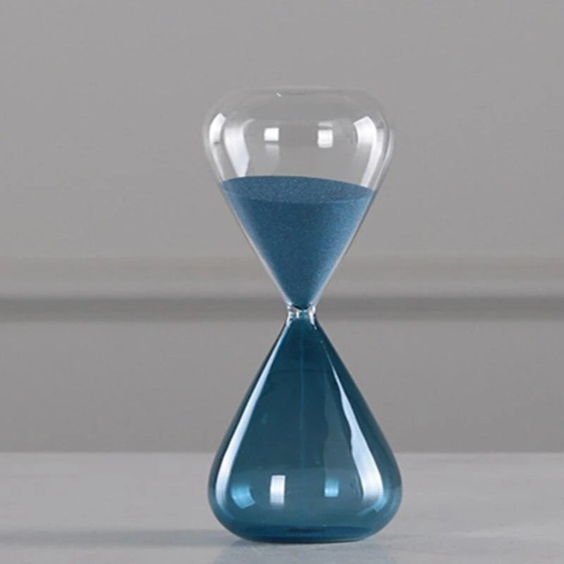 Creative Moitié Transparent Moitié Bleu Sable Sablier Ornements Simple Sable Verre Artisanat Maison Porche Minuterie Décoration Cadeaux D'anniversaire