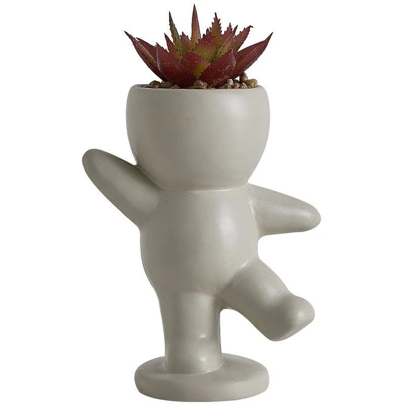 Décoration de bureau Pots succulents Pots de fleurs Modèle Miniature Décoration de la maison Ornements Affichage de bureau Décoration Figurines