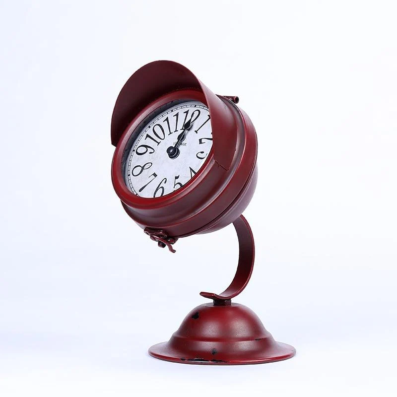 Européenne rétro fer horloges ornements antique muet horloge bureau artisanat petits projecteurs horloge décoration de la maison personnalité cadeau